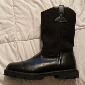 Mens 10 inch pull on Wellington boots - size 9.5 extra wide